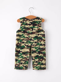 Camouflage Duck Smocking Embroidery Baby Boy Romper: 3M