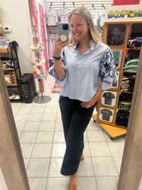 Embroidery Sleeve Top