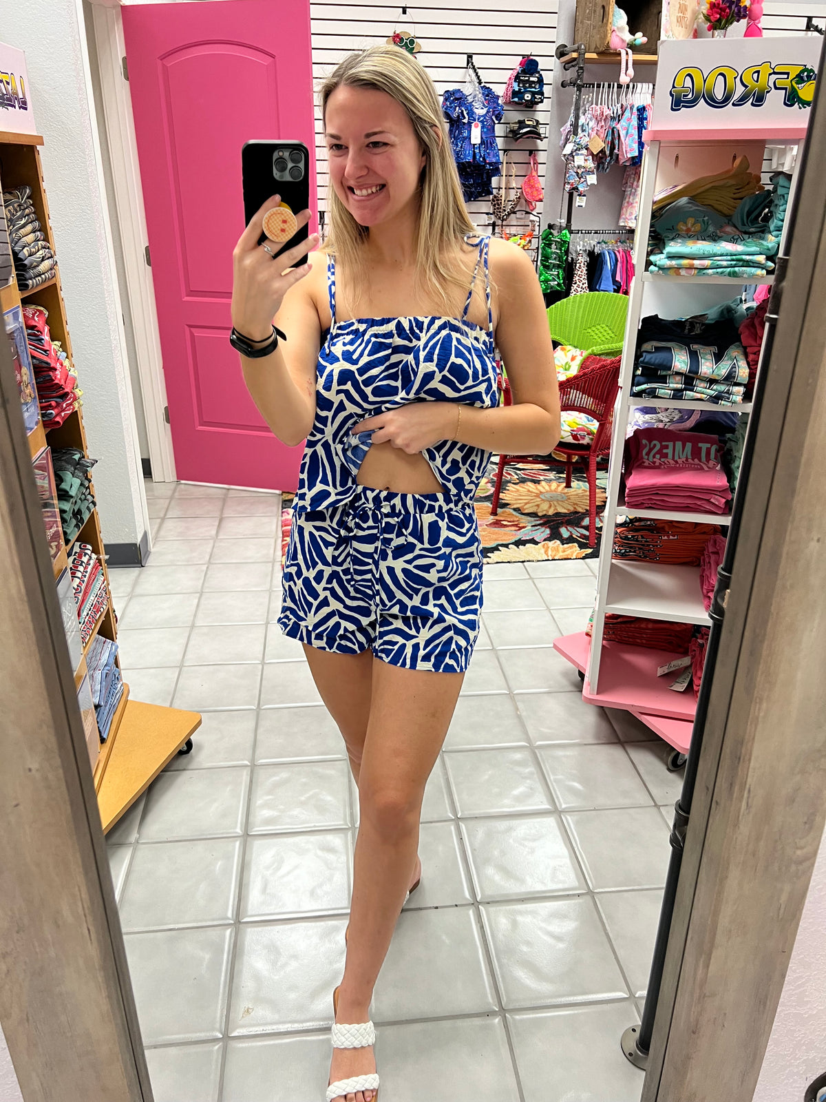 Abstract Blue Shorts*