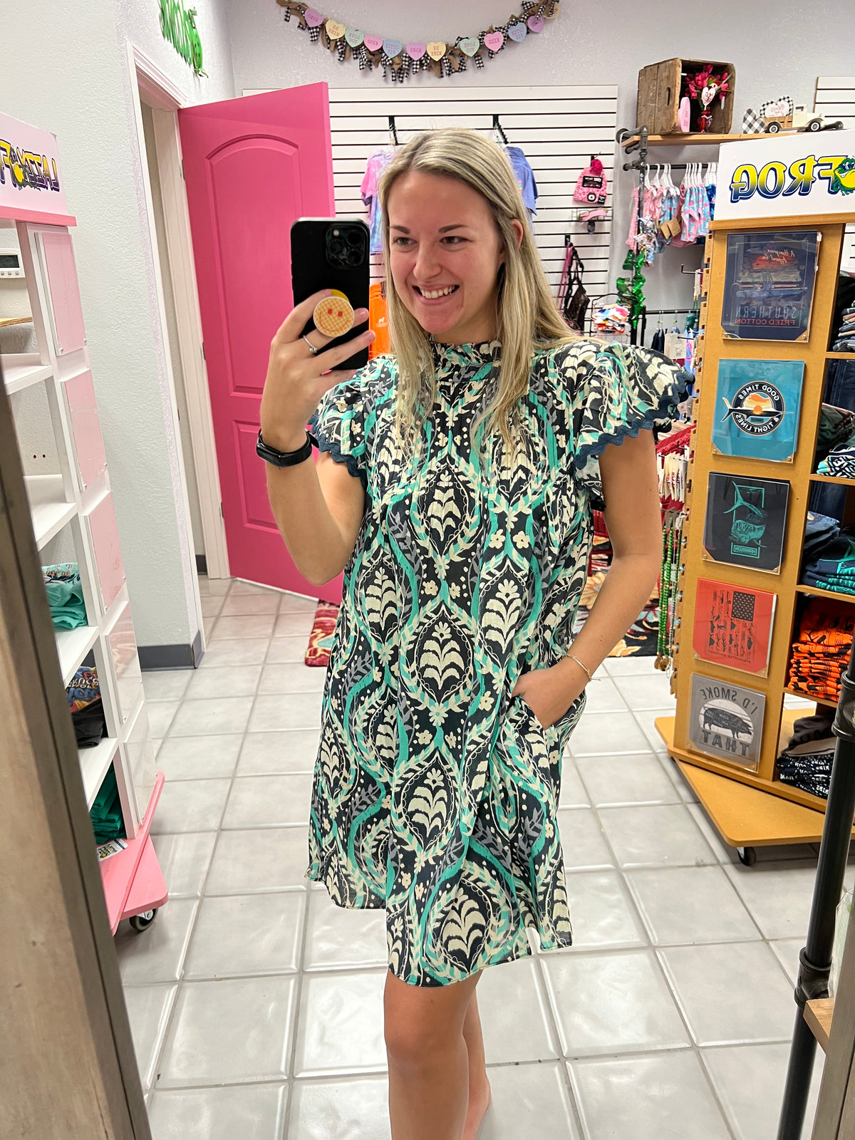 Ruffle Sleeve Dress
