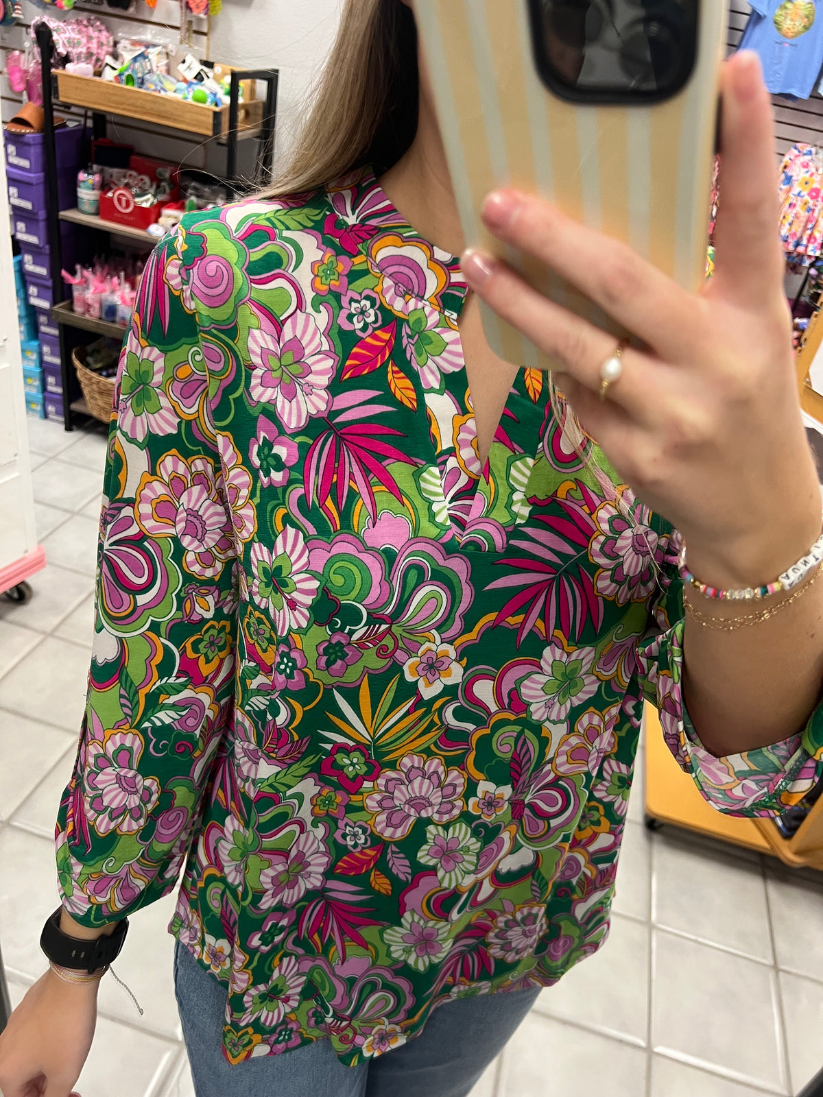 DS Lizzy Lucky Paisley Top