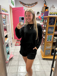 RIbbed LS & Shorts Set