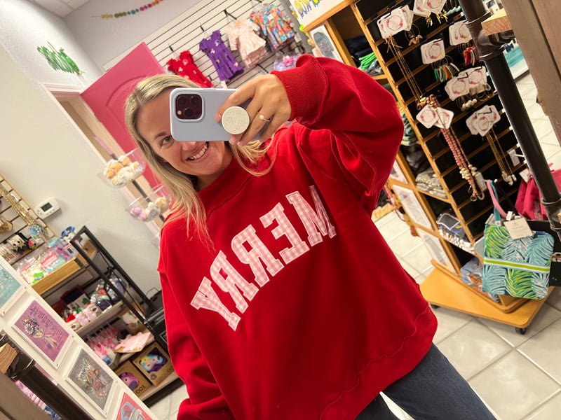 Merry Mock Neck Sweatshirt