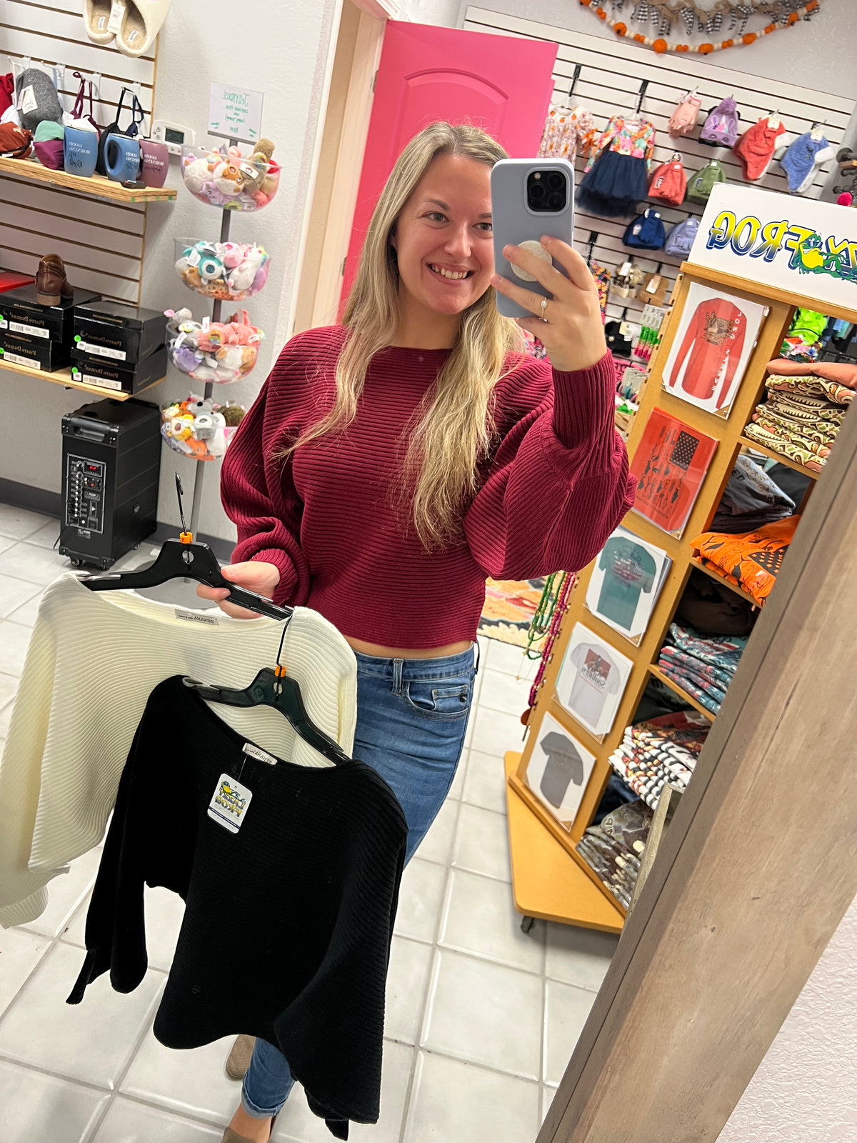 Z Boatneck Balloon Sleeve Sweater