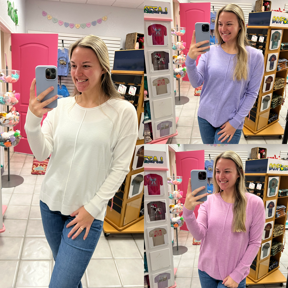 Z Front Seam Sweater*