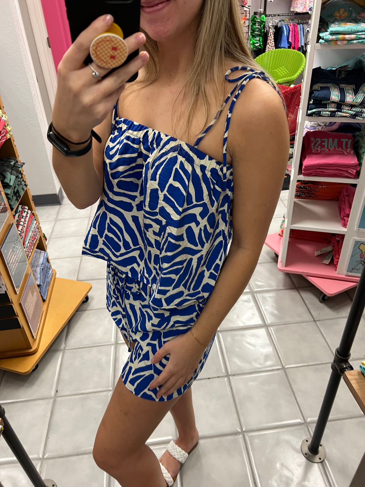 Cropped Cami Abstract Top*