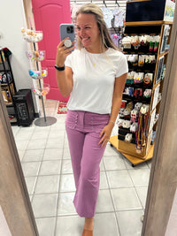 Scallop Wide Leg Pants