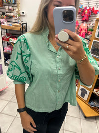 Embroidery Sleeve Top
