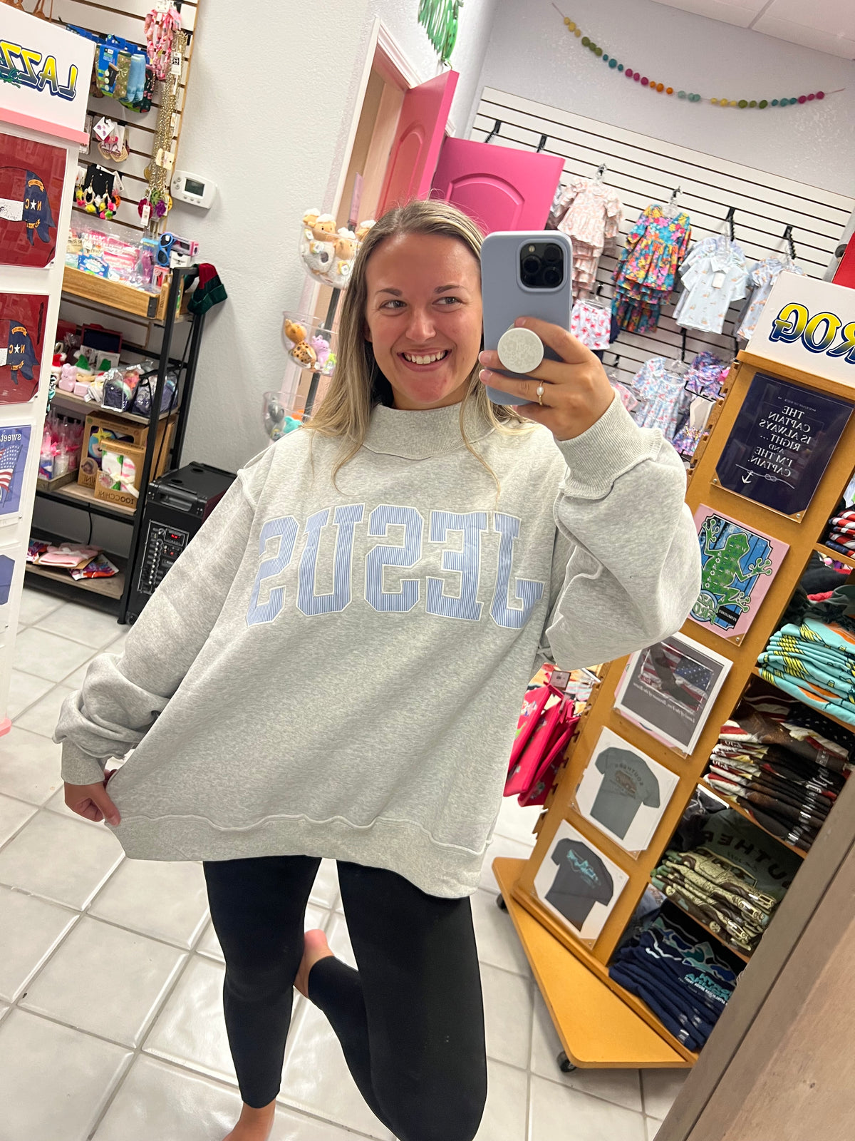Jesus Mock Neck Sweatshirt