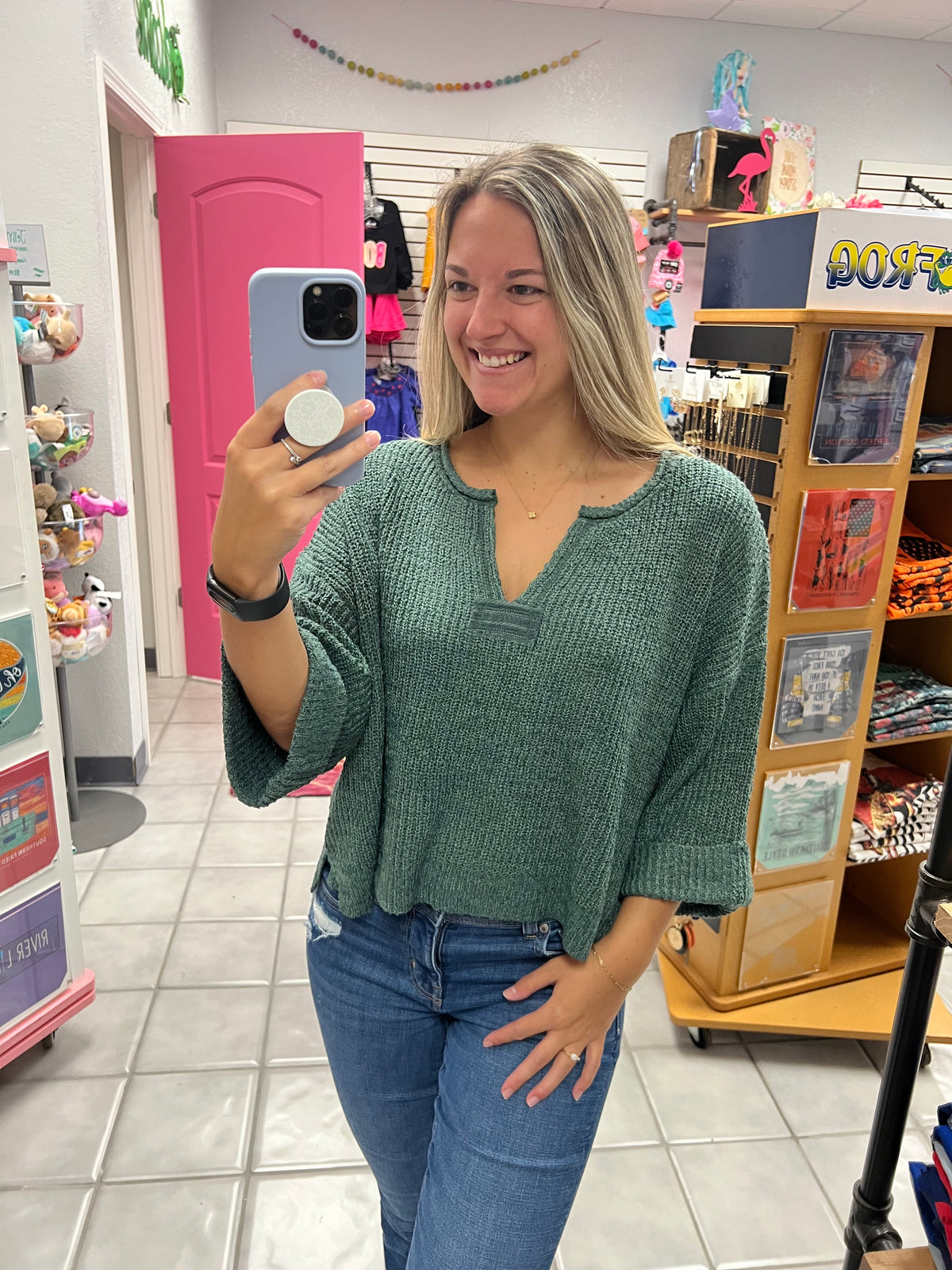 Knit 3/4 Sleeve Sweater