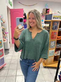 Knit 3/4 Sleeve Sweater