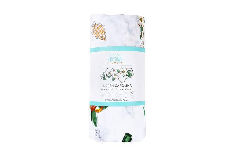 North Carolina Baby (Floral): Muslin Cotton Baby Swaddle*