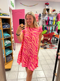 Zebra Tiered Dress*