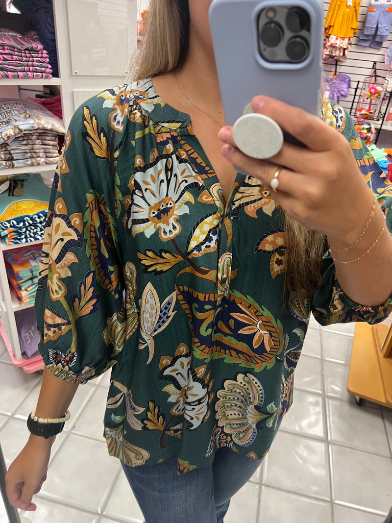 Fall Paisley Top