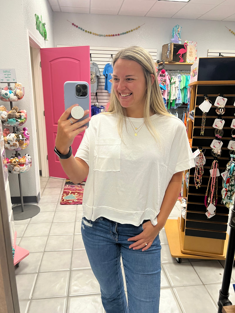 Cropped Pocket Top