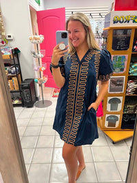 Jodifl Navy & Rust Dress