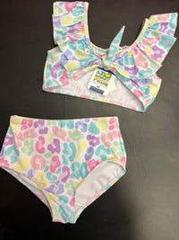 Rainbow Leopard Girls Swimsuit