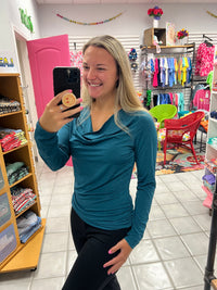 Dear Scarlett Drapped neck LS Top*