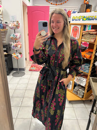 Floral Maxi Shirt Dress