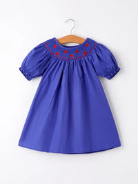 Back To School Apple Embroidery Dress