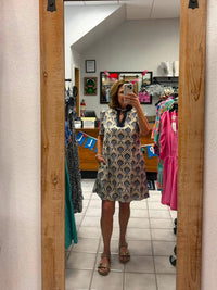 Scallop Shift Dress