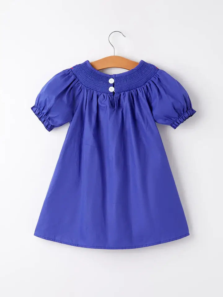 Back To School Apple Embroidery Dress