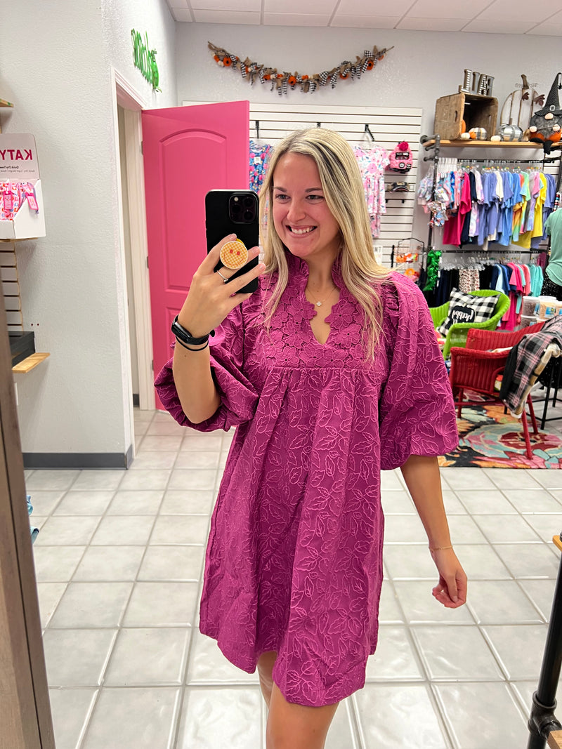 Floral High Neck Dress*