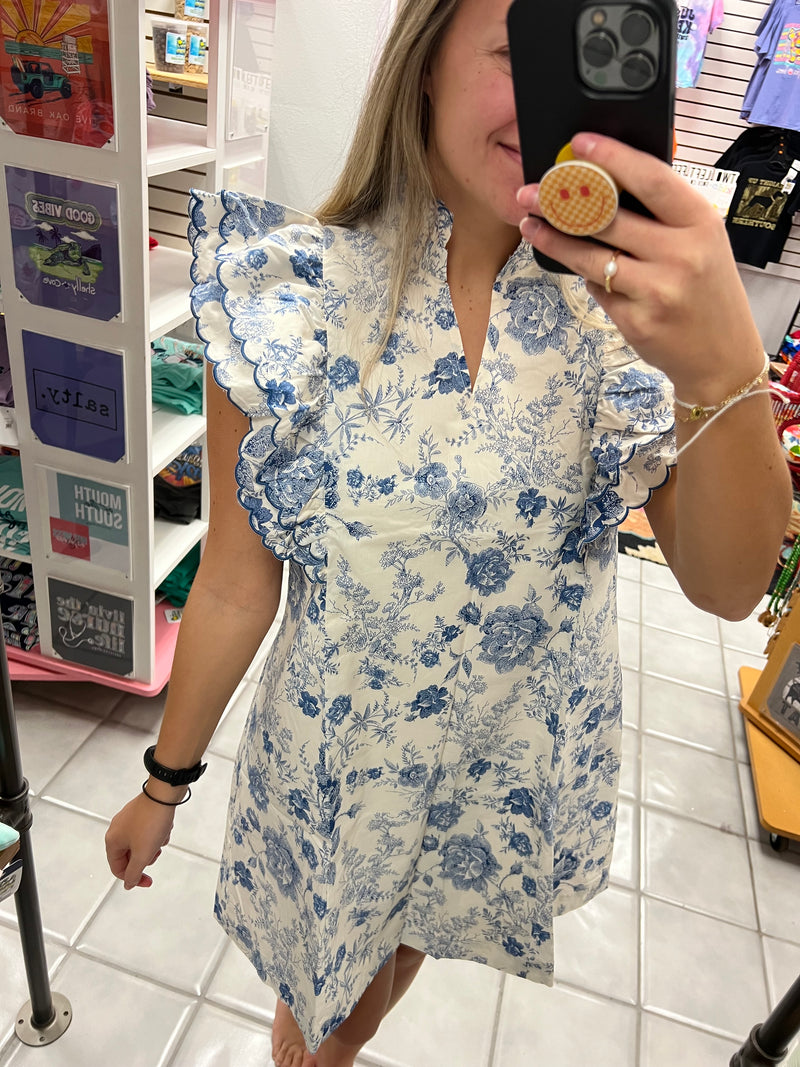 Blue China Dress