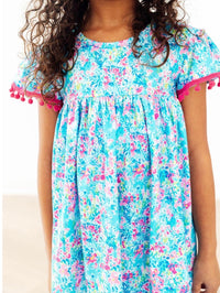 Aqua Garden Dress
