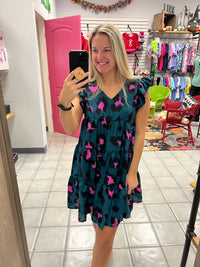 Leopard Babydoll Dress*