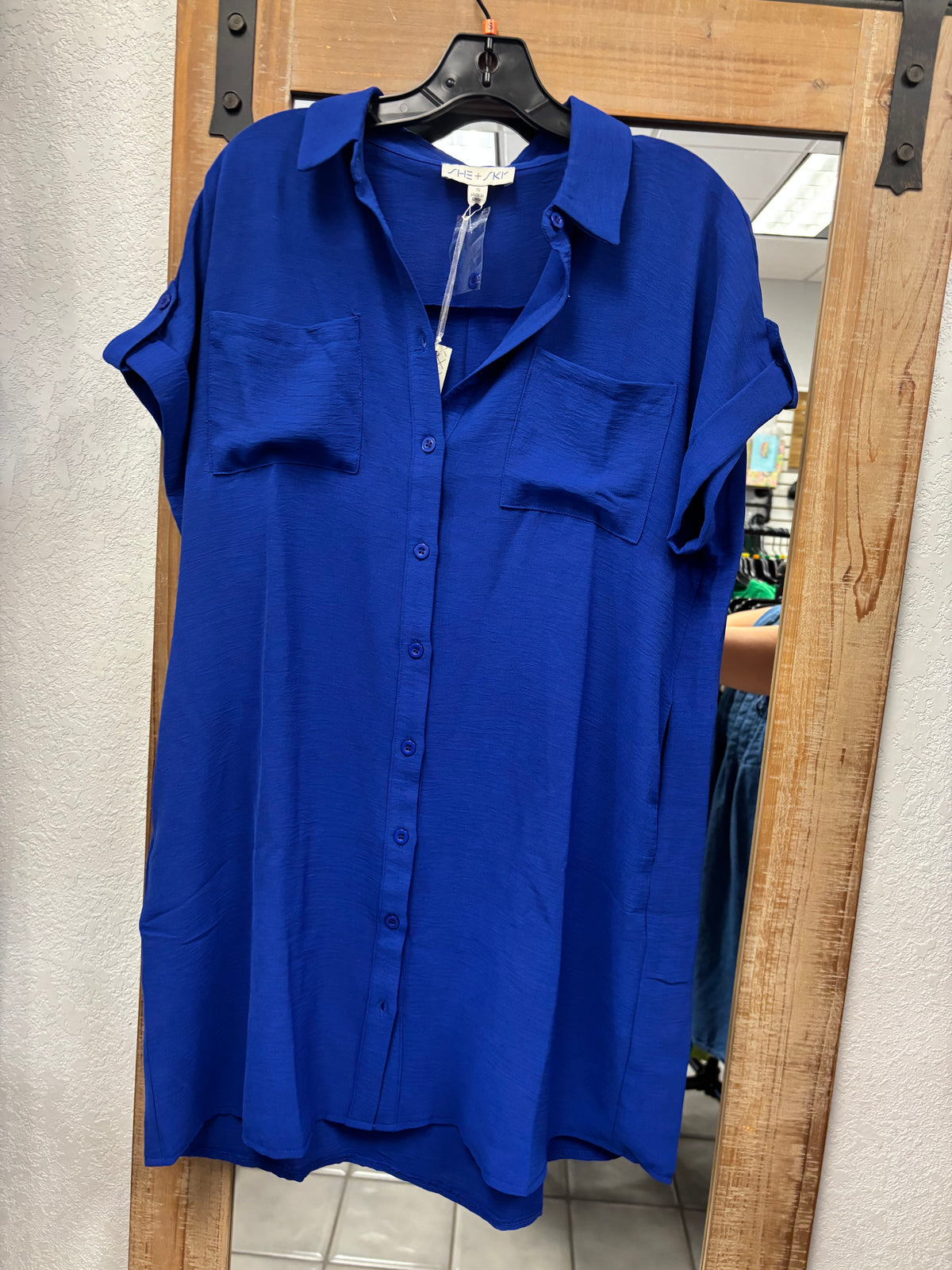 She and Sky Button Up Dress