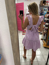 Eyelet Ruffle Dress*