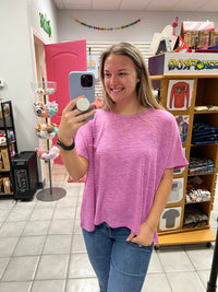 Oversized Slub Hacci Top