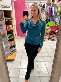 Dear Scarlett Drapped neck LS Top*