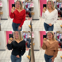 Z Cross Wrap Sweater*