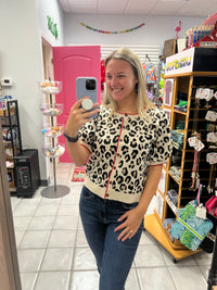 Leopard Sweater Cardigan