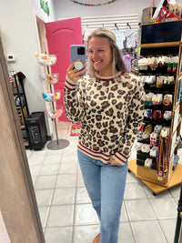Staccato Leopard Print Sweater