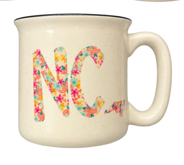 NC Everette Floral State Mug