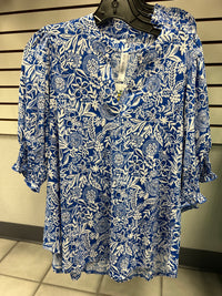 DS Lizzy Blue Paisley Top