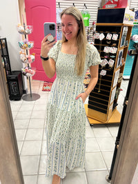 Colorblock Tiered Dress