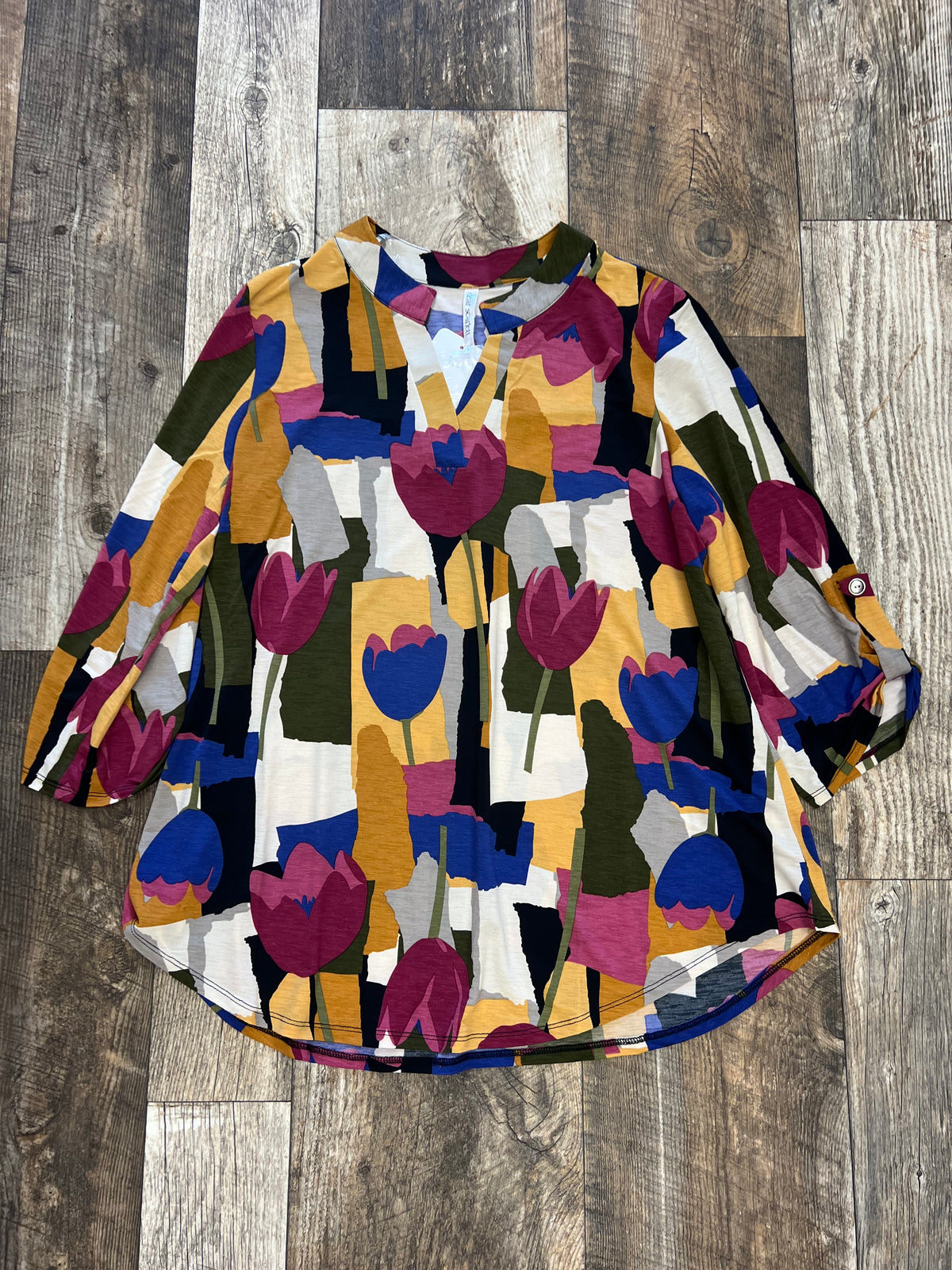 DS Lizzy Olive Tulip Top*