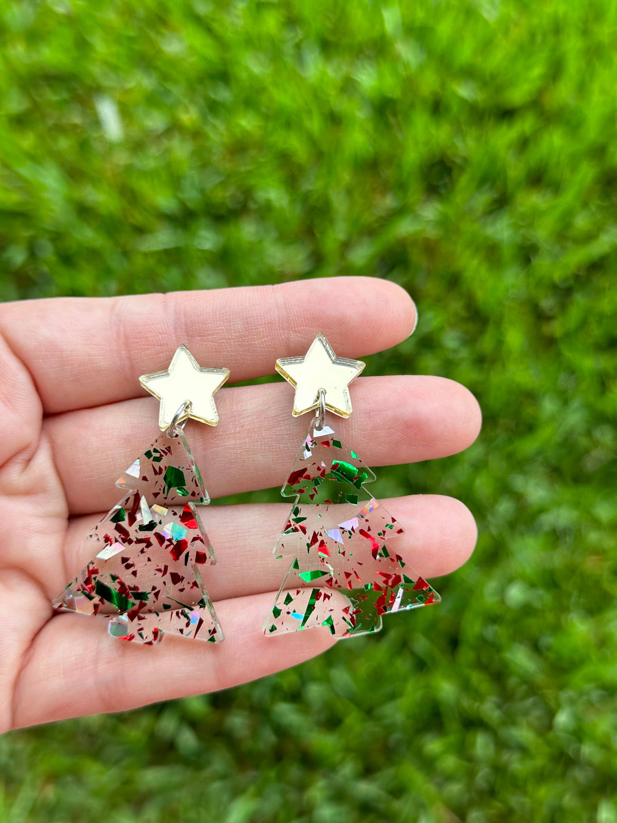 Acrylic Confetti Trees