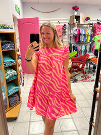 Zebra Tiered Dress*