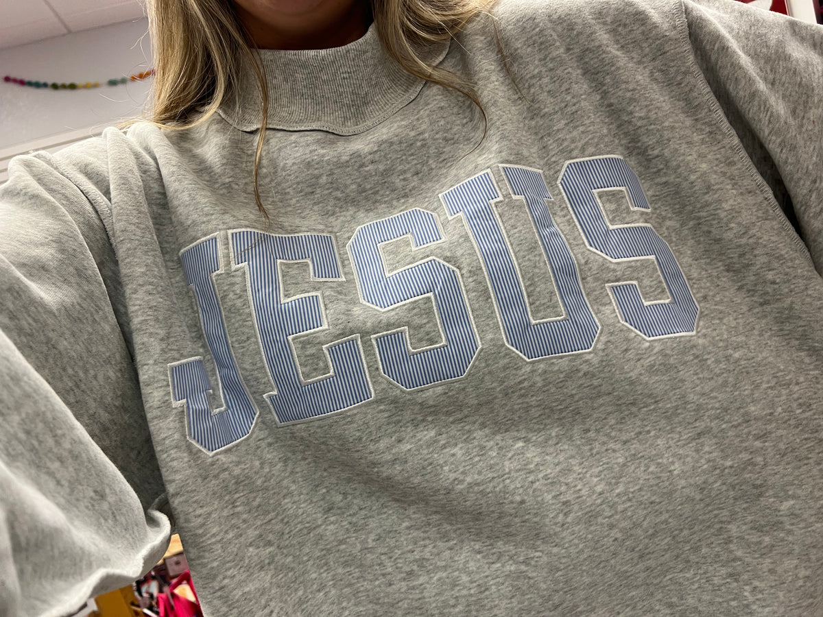 Jesus Mock Neck Sweatshirt