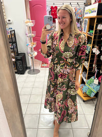 Fall Paisley Midi Dress