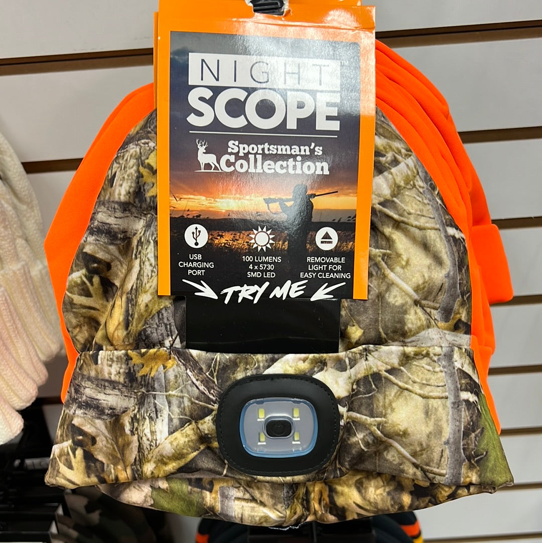Night Scope Rechargeable LED Beanie*