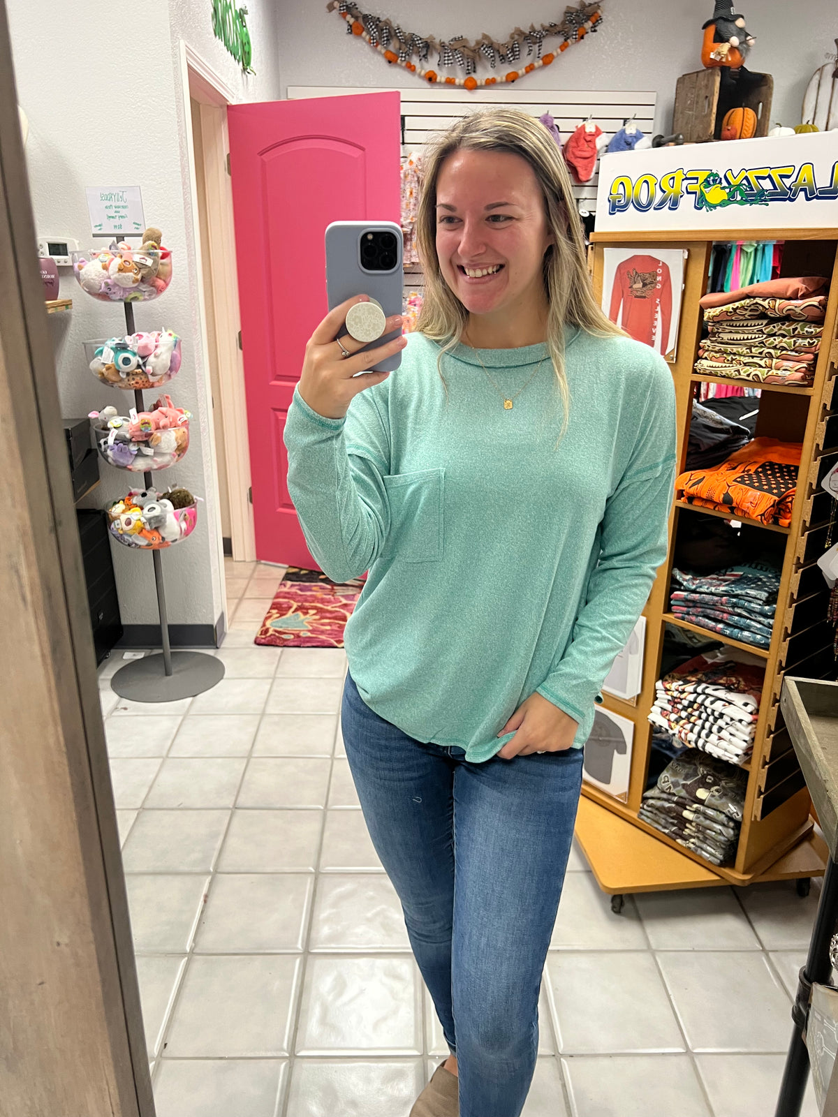 Z Hacci Basic Round Neck LS Top