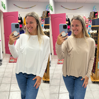 Ribbed Dolman LS Top