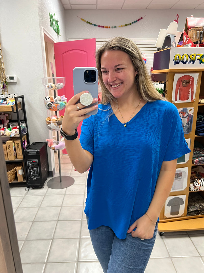 Woven Short Sleeve Top