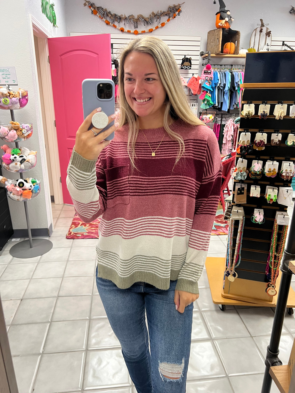 Stripe Colorblock Sweater